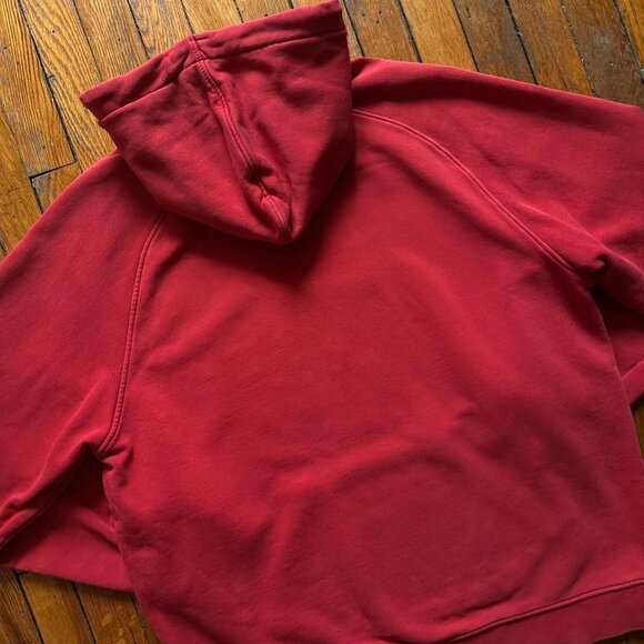 Vintage Y2K Nike Sportswear Hoodie Sweatshirt Men Size XL Red White Velvet Logo - Picture 6 of 6